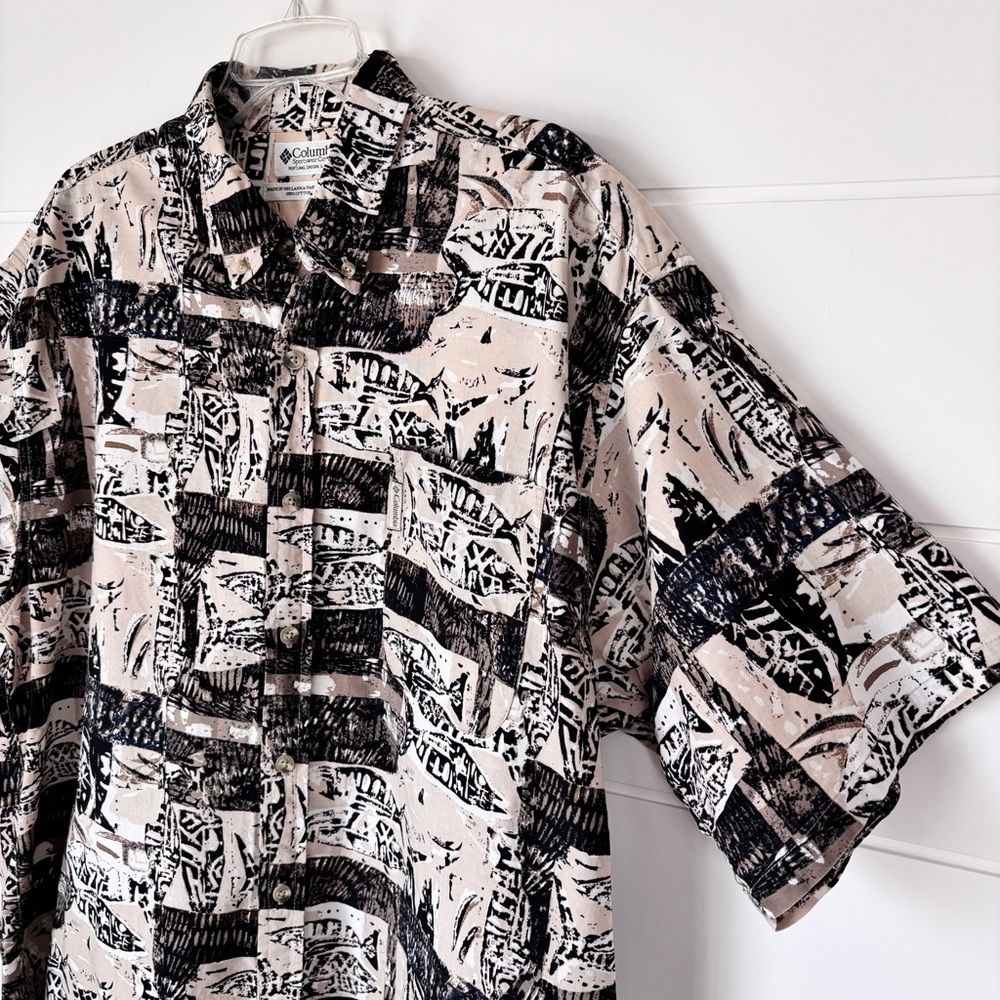 Vintage Columbia Sportswear Mens Button Down Short Sleeve Fishing Shirt XL - Picture 3 of 11